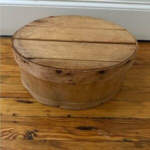 Vintage Round Wooden Cheese Box